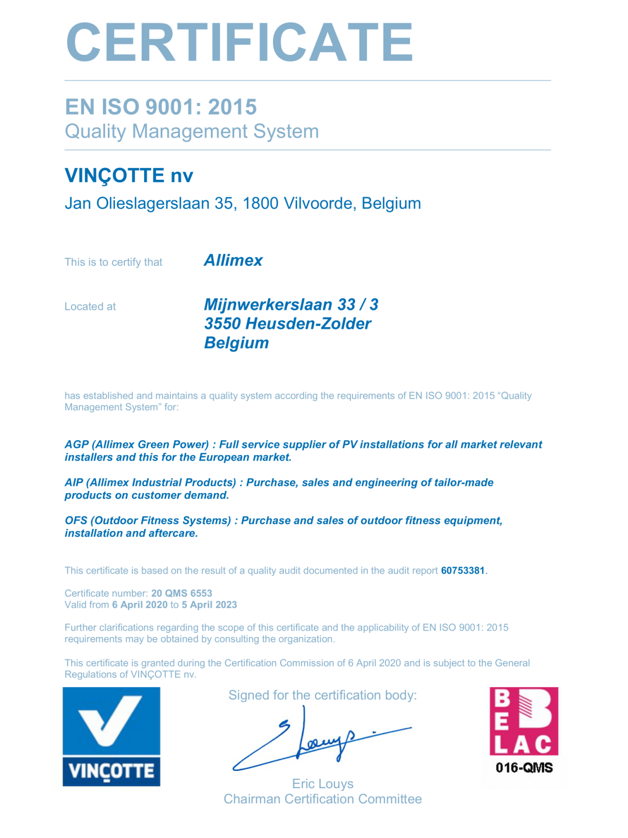 Iso certificaat