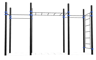 Classic monkey bar, 5 pull-up bars & Swedish wall extra image 1