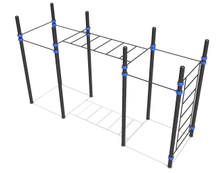 Classic monkey bar, 5 pull-up bars & Swedish wall extra image 2