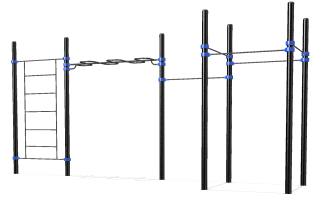 Combi 1 (Monkey bars, snake, wall, pull-up) extra image 1