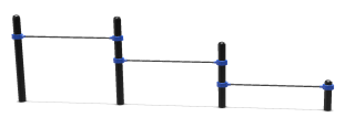 French triple push-up bar