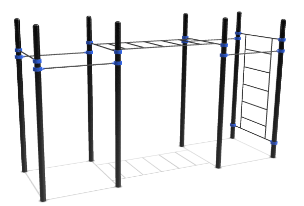 Classic monkey bar, 5 pull-up bars & Swedish wall main image
