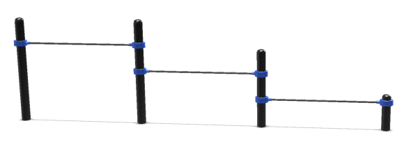 French triple push-up bar main image
